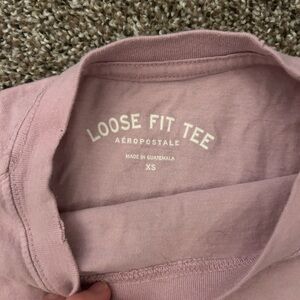 Aeropostale Mauve Crewneck Loose Short Sleeve Tee